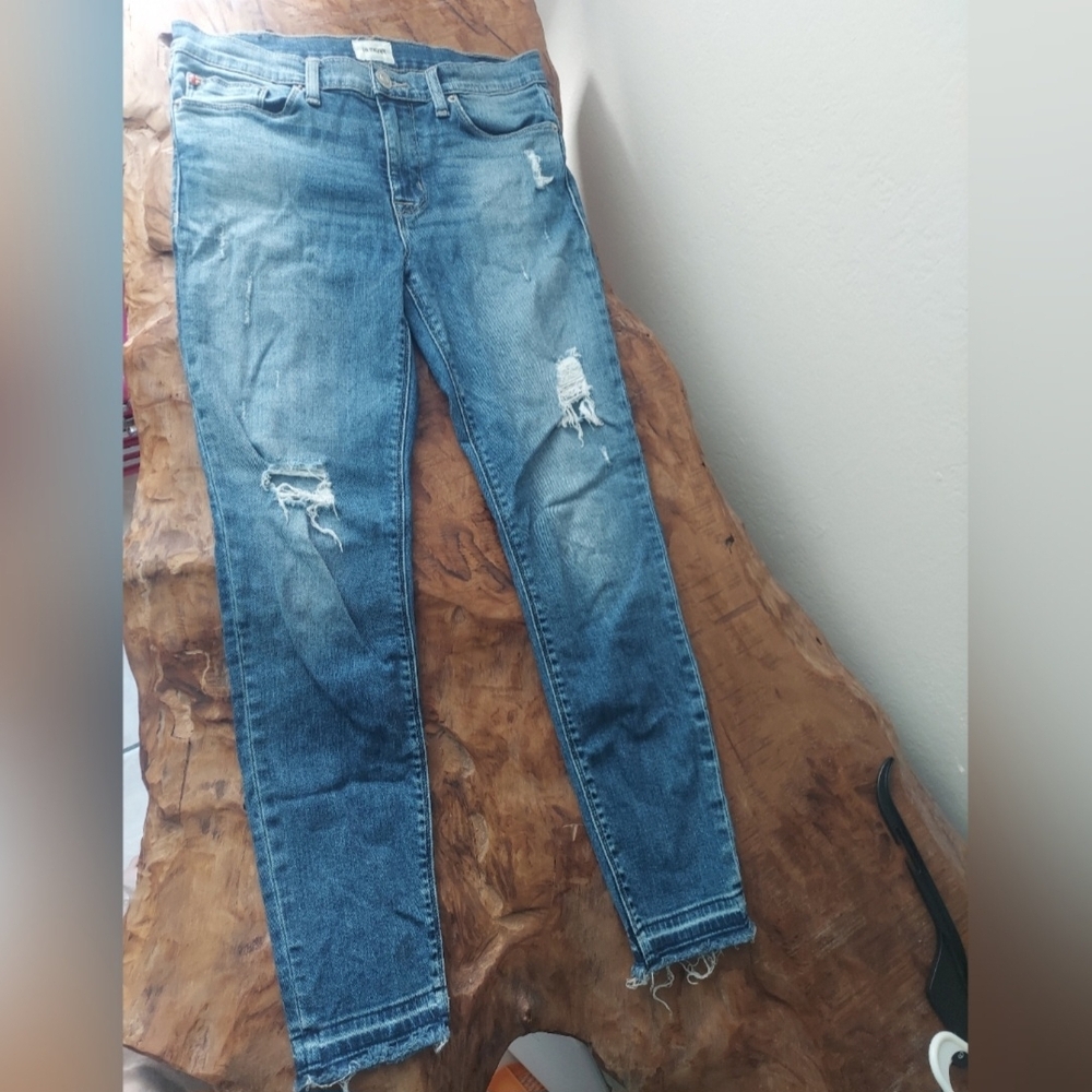 Hudson Stretch Ripped Skinny Jeans